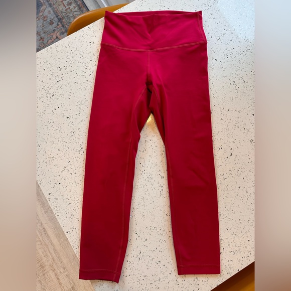 Lululemon wunder train ruby red 23” size 6 - Picture 3 of 8